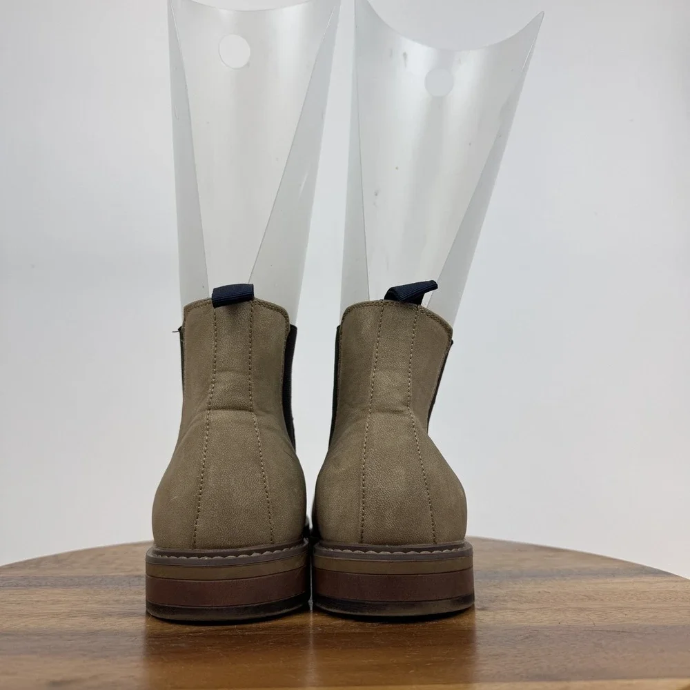 Mens Madden By Steve Madden Memille Beige Nubuck‎ Chelsea Boots Size 10.5